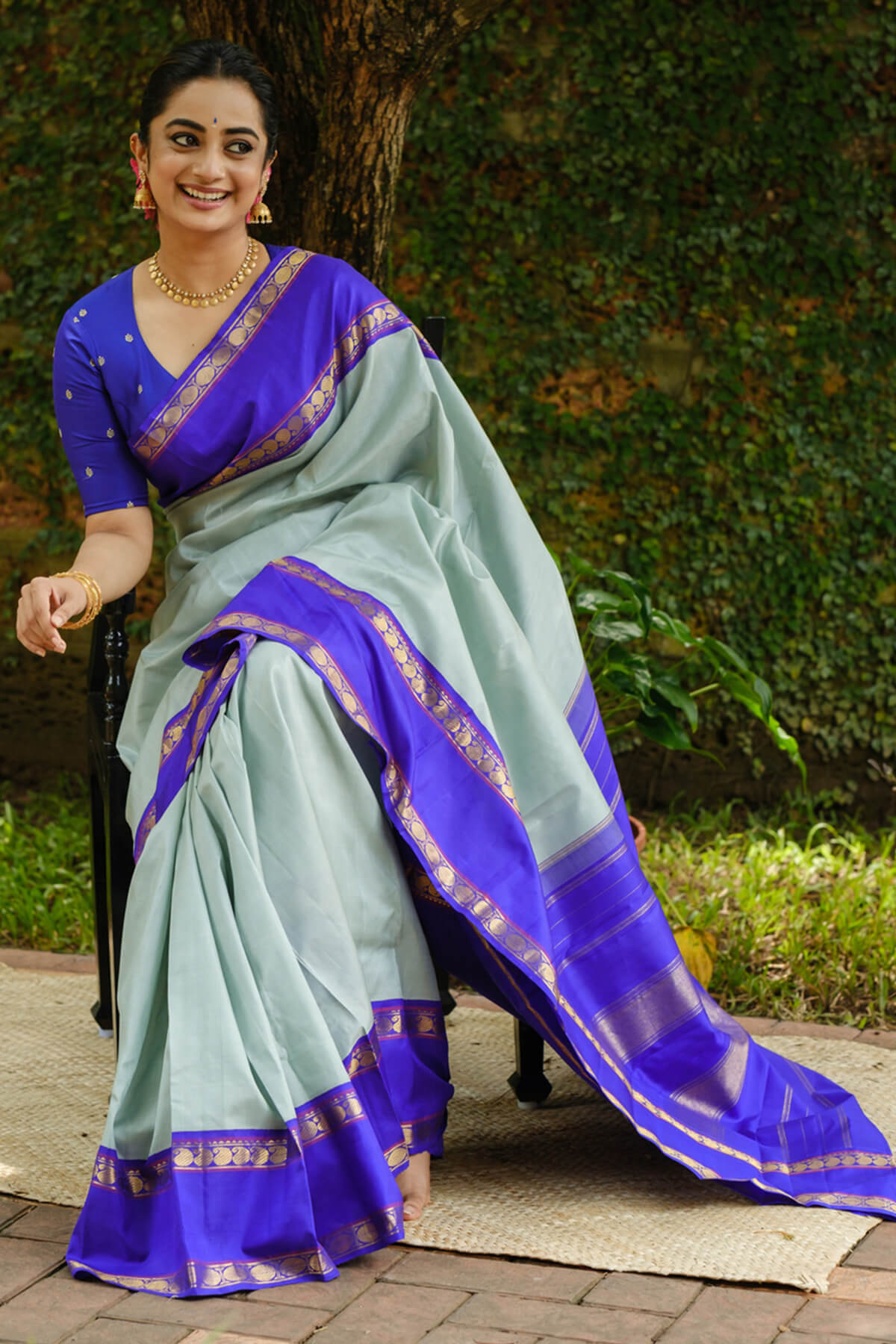 Prettiest Sea Green Soft Silk Saree With Palimpsest Blouse Piece