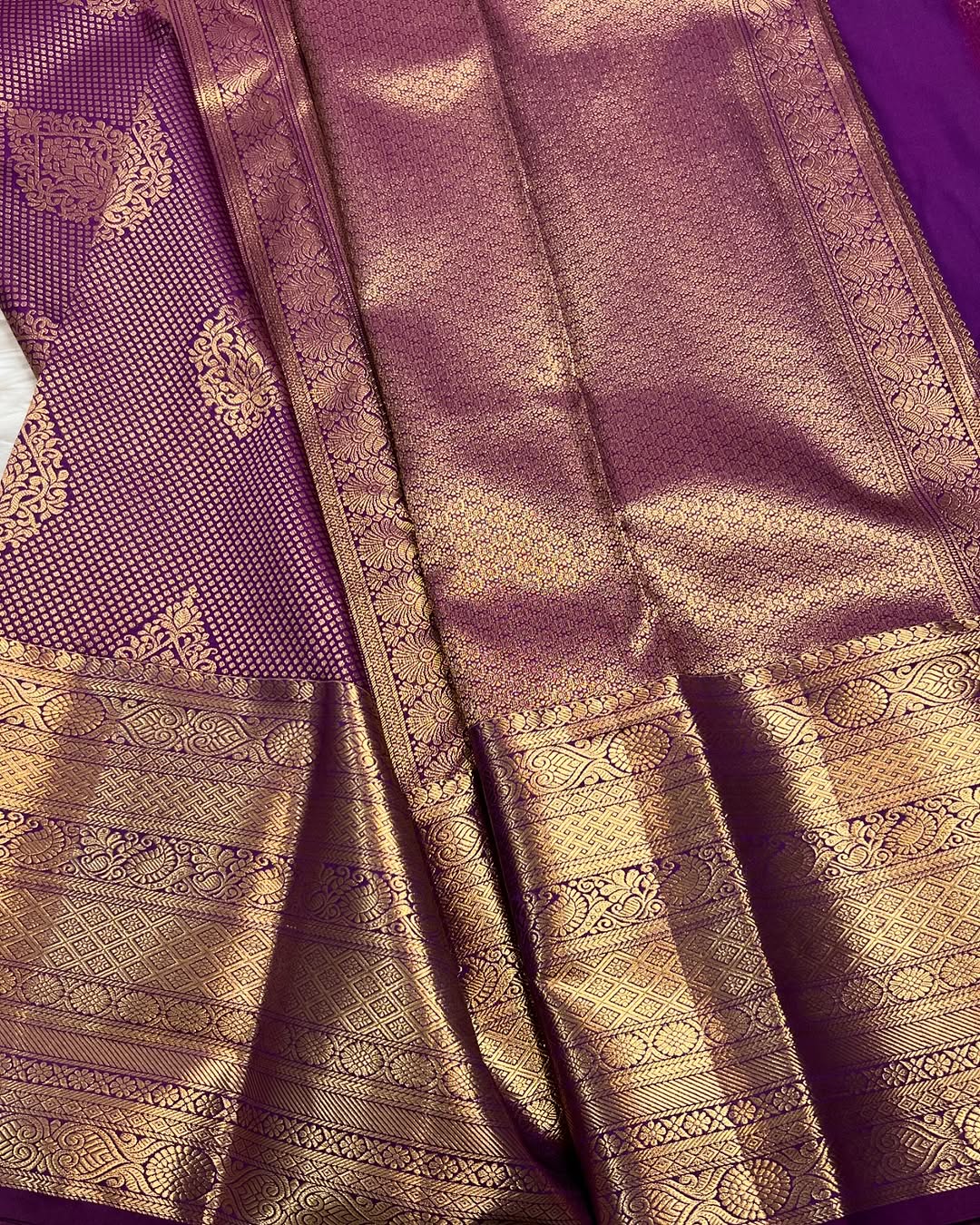 Precious Purple Soft Banarasi Silk Saree With Ebullience Blouse Piece