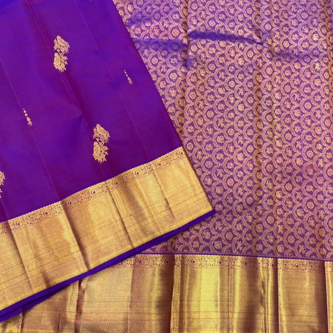 Refreshing Purple Soft Banarasi Silk Saree With Sumptuous Blouse Piece