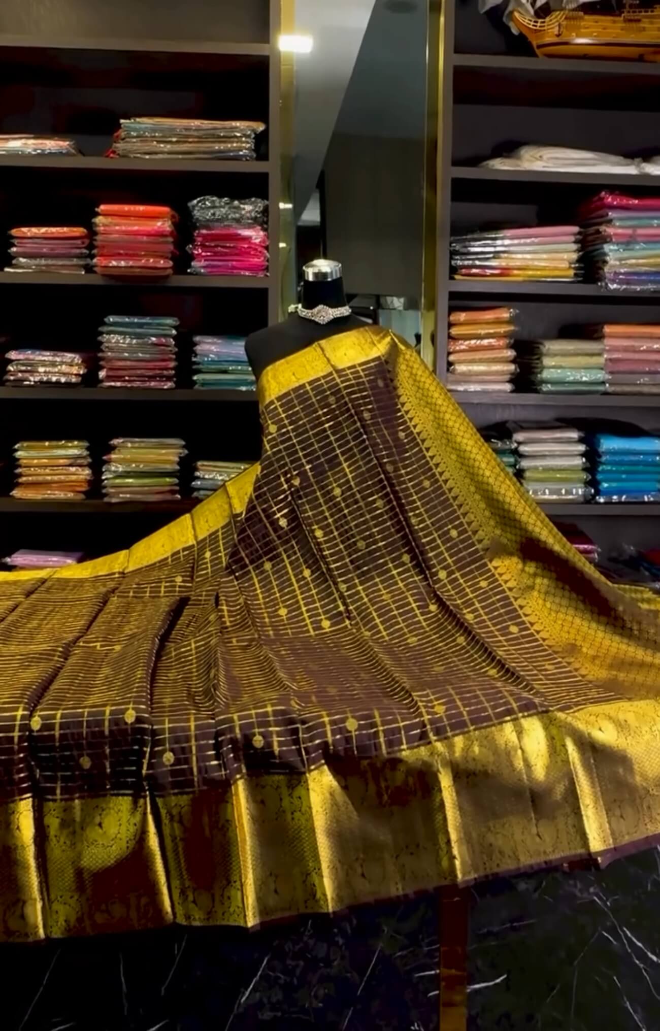 Luxuriant Brown Soft Banarasi Silk Saree With Scintilla Blouse Piece