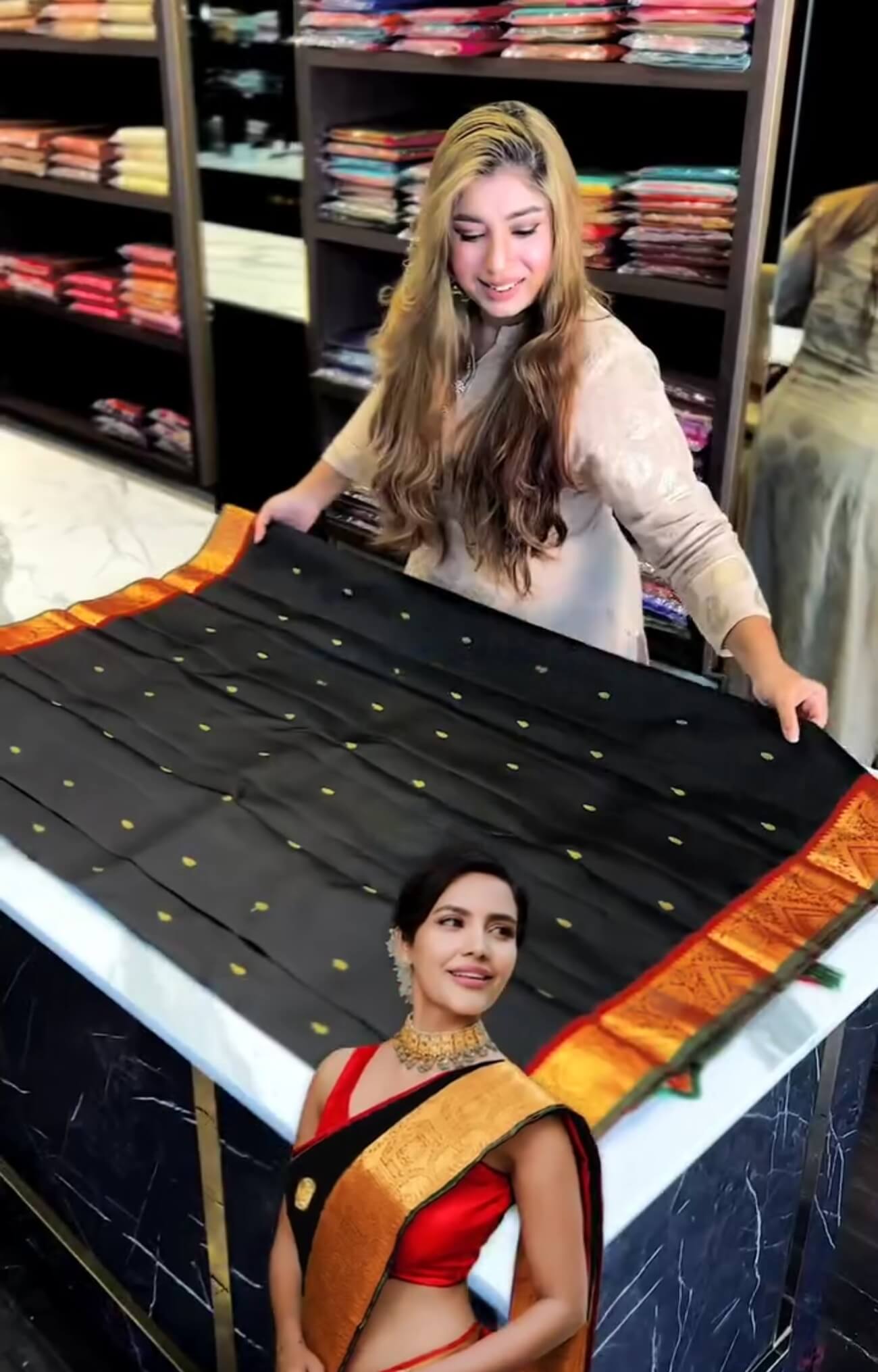 Magnificat Black Soft Banarasi Silk Saree With Confounding Blouse Piece