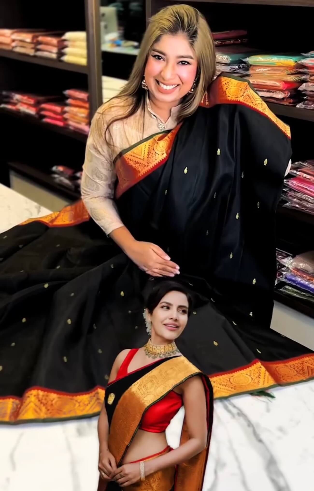 Magnificat Black Soft Banarasi Silk Saree With Confounding Blouse Piece