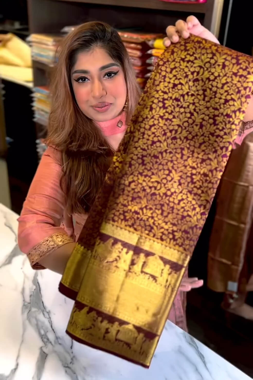 Radiant Wine Soft Banarasi Silk Saree With Delightful Blouse Piece