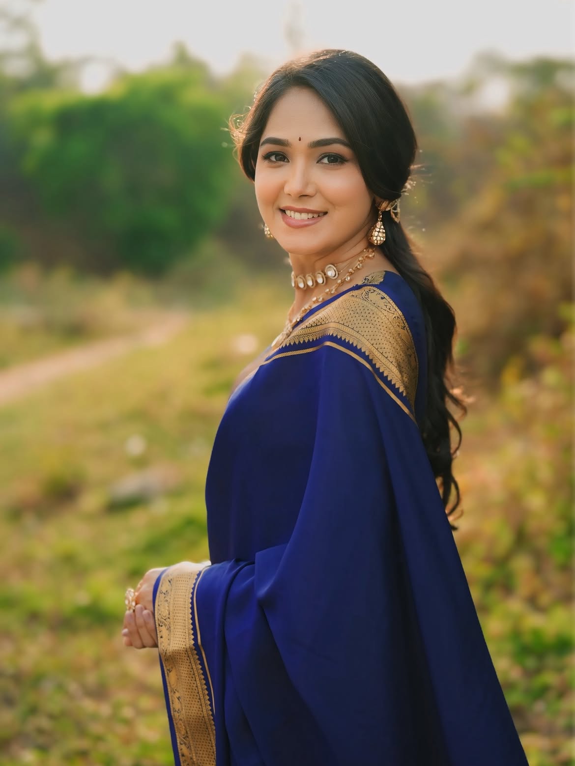 Surpassing Navy Blue Pure Banarasi Silk Saree With Enthralling Blouse Piece