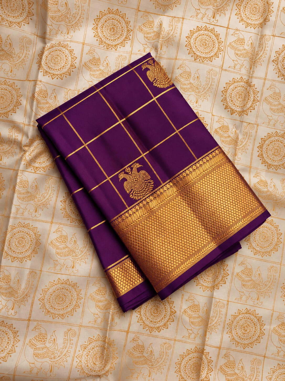 Desirable Purple Pure Zari Weaving Banarasi Silk Saree With Panache Blouse Piece