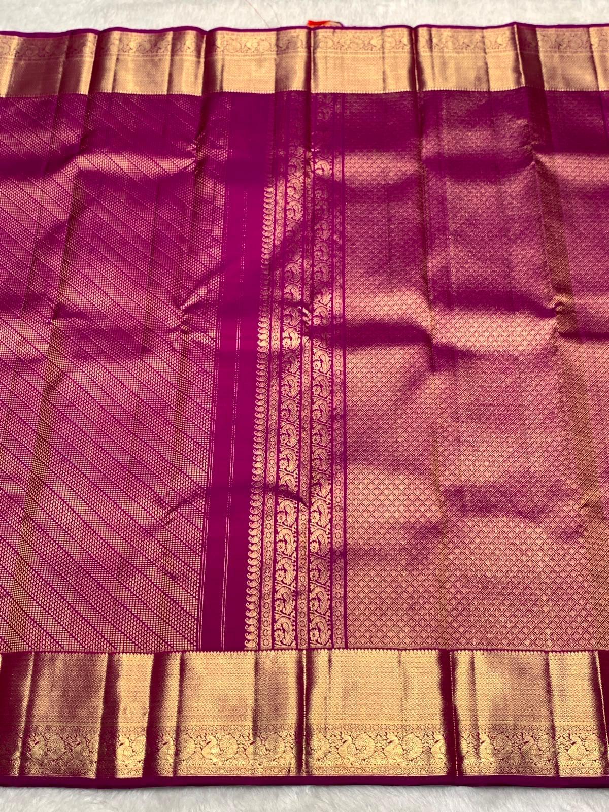 Glowing Dark Pink Pure Banarasi Silk Saree With Quintessential Blouse Piece