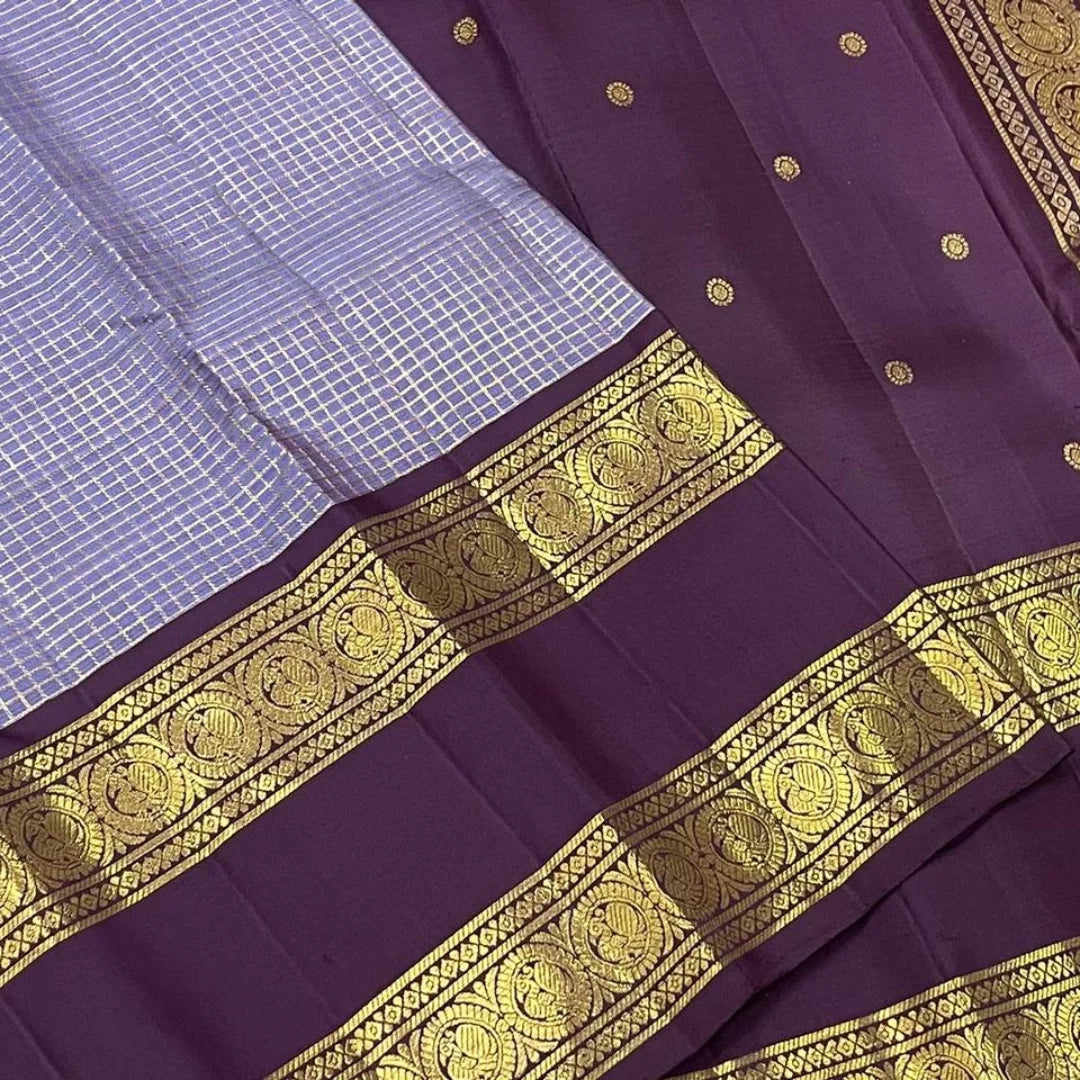 Moiety Lavender Soft Silk Saree With Transcendent Blouse Piece