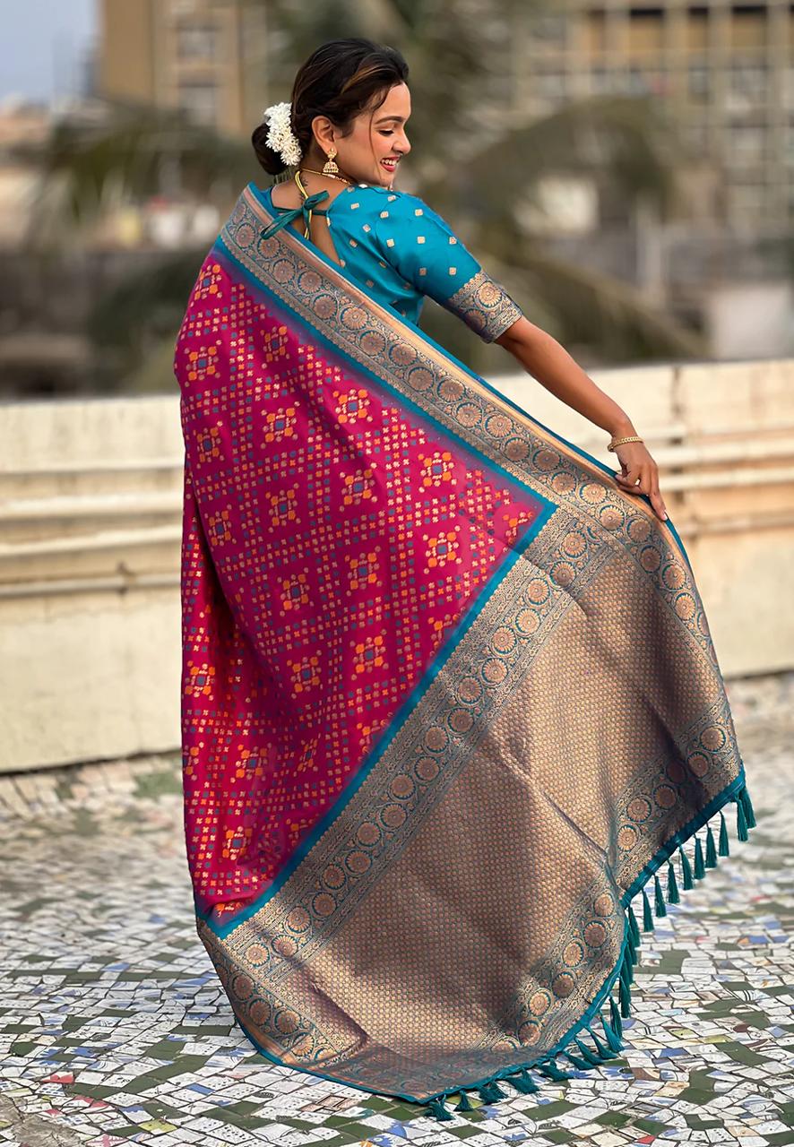 Pulsating Wine Soft Silk Saree With Luxuriant Blouse Piece