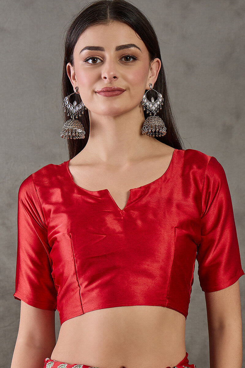 Wonderful Navy Blue Ajrakh Printed Semi Modal Silk Saree With Captivating Blouse Piece