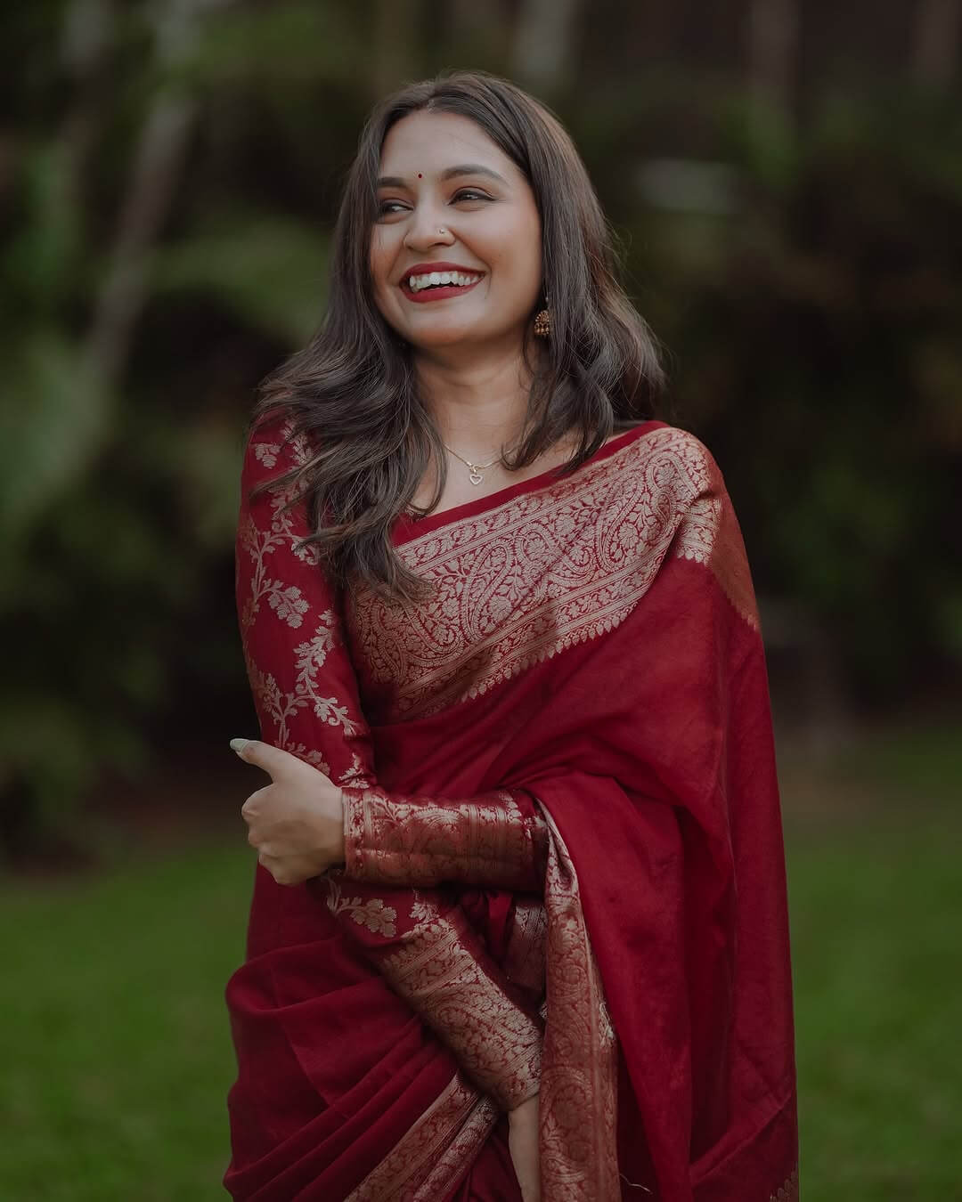 Amazing Maroon Soft Silk Saree With Rhapsody Blouse Piece
