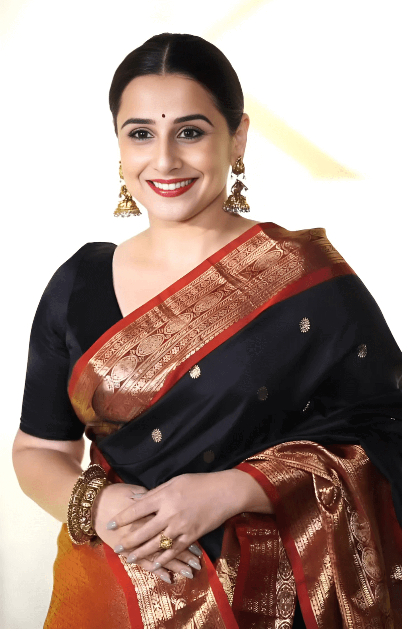 Gratifying Black Soft Banarasi Silk Saree With Assemblage Blouse Piece