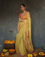 Magnificat Mustard Cotton Silk Saree With Exemplary Blouse Piece