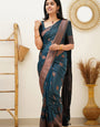 Beleaguer Rama Soft Silk Saree With Dissemble Blouse Piece