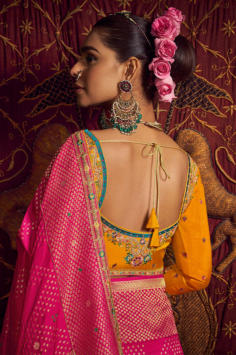 Murmurous Dark Pink Pure Viscose Dola Silk Saree With Fancifull Blouse Piece