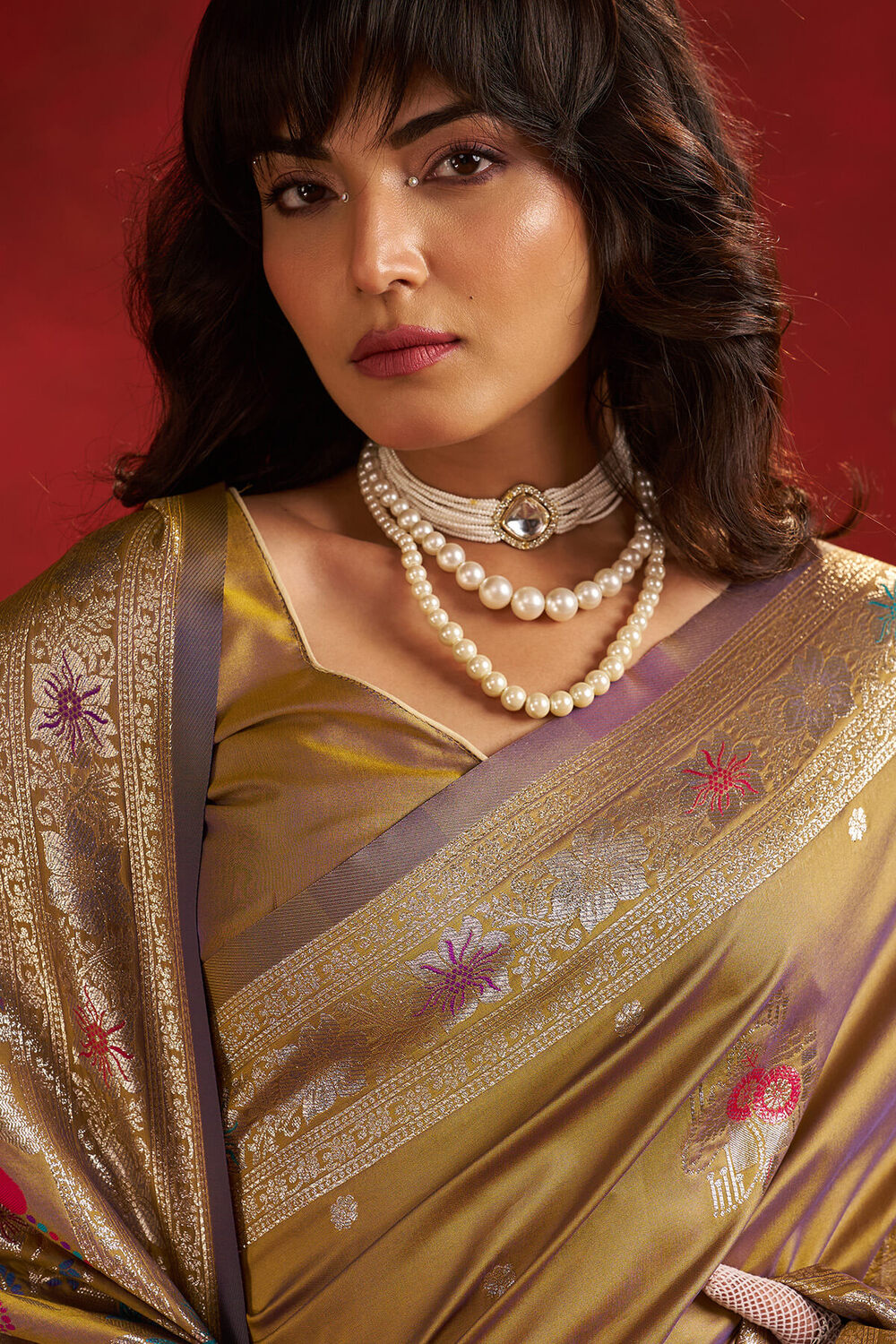 Transcendent Mustard Pure Zari Weaving Banarasi Silk Saree With Phenomenal Blouse Piece