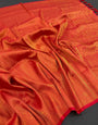 Devastating Wine Kanjivaram Silk Saree With Devastating Blouse Piece