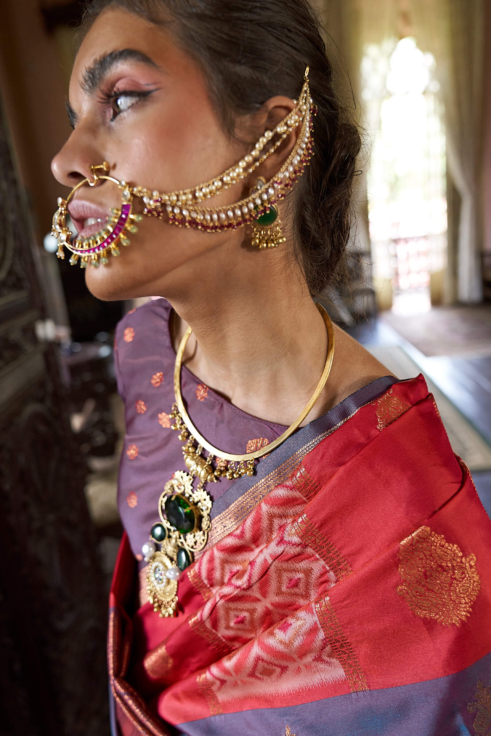 Enticing Pink Soft Banarasi Silk Saree With Nemesis Blouse Piece