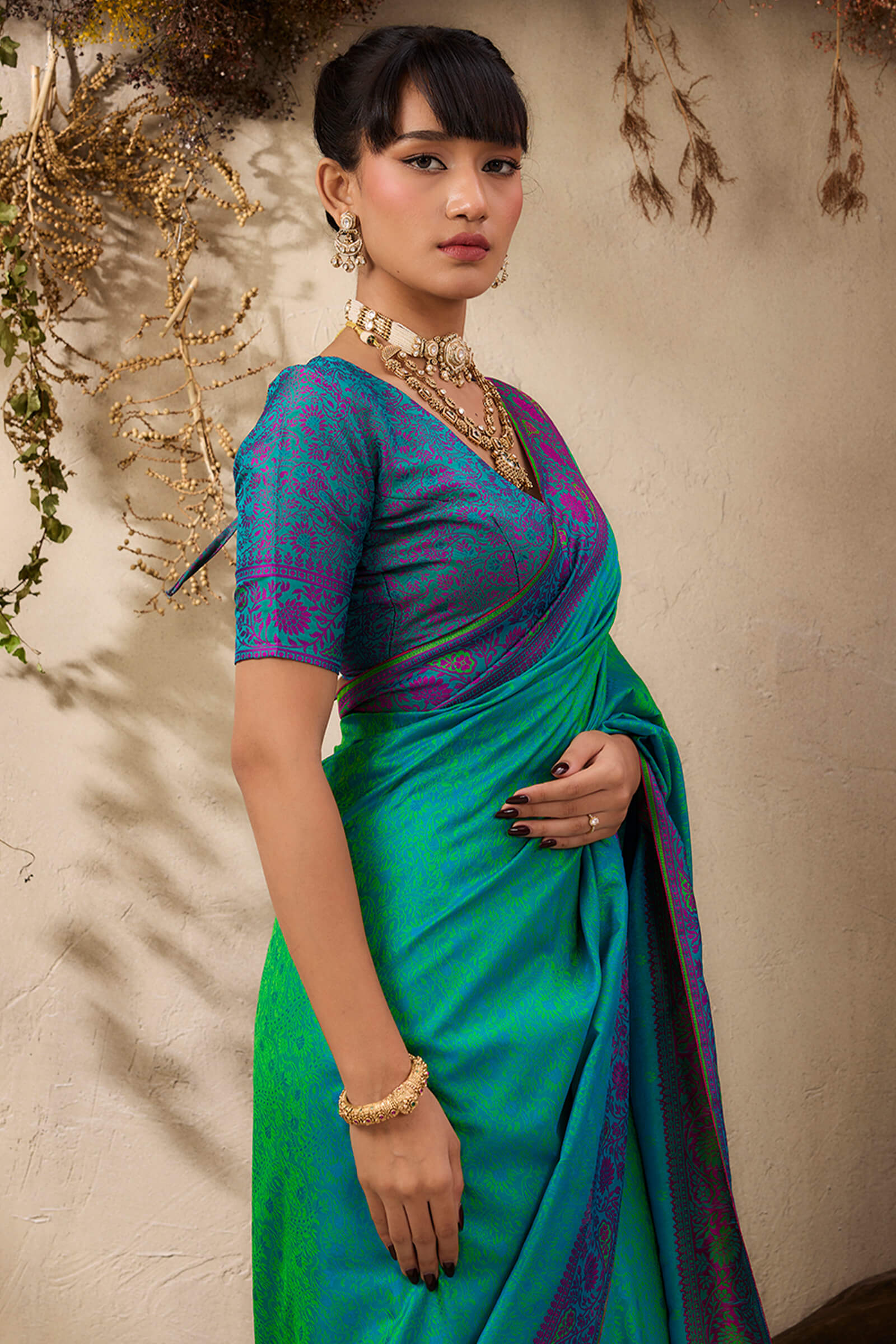 Scrupulous Sea Green Kanjivaram Silk Saree With Most Flattering Blouse Piece