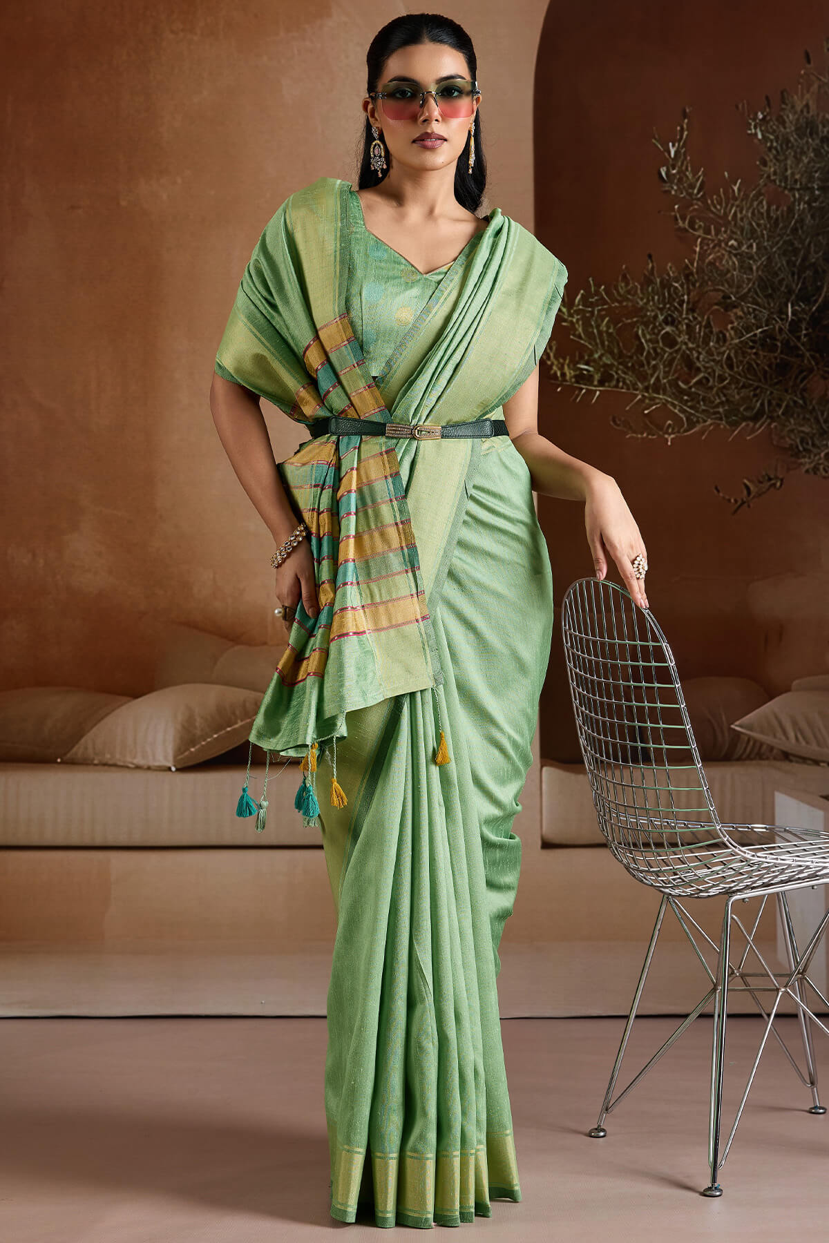 Inspiring Green Soft Banarasi Bhagalpuri Silk Saree With Capricious Blouse Piece