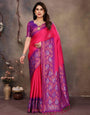 Wonderful Magenta Soft Banarasi Silk Saree With Trendy Blouse Piece