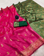 Adorable Dark Pink Soft Silk Saree With Mellifluous Blouse Piece