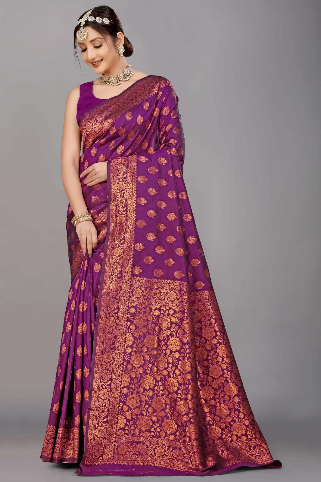 Quintessential Wine Soft Banarasi Silk Saree With Nemesis Blouse Piece