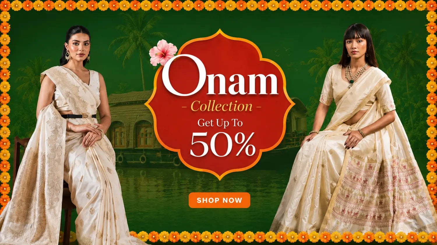 Onam 2026 Saree Guide - Celebrating Kerala's Grandest Festival in Traditional Elegance