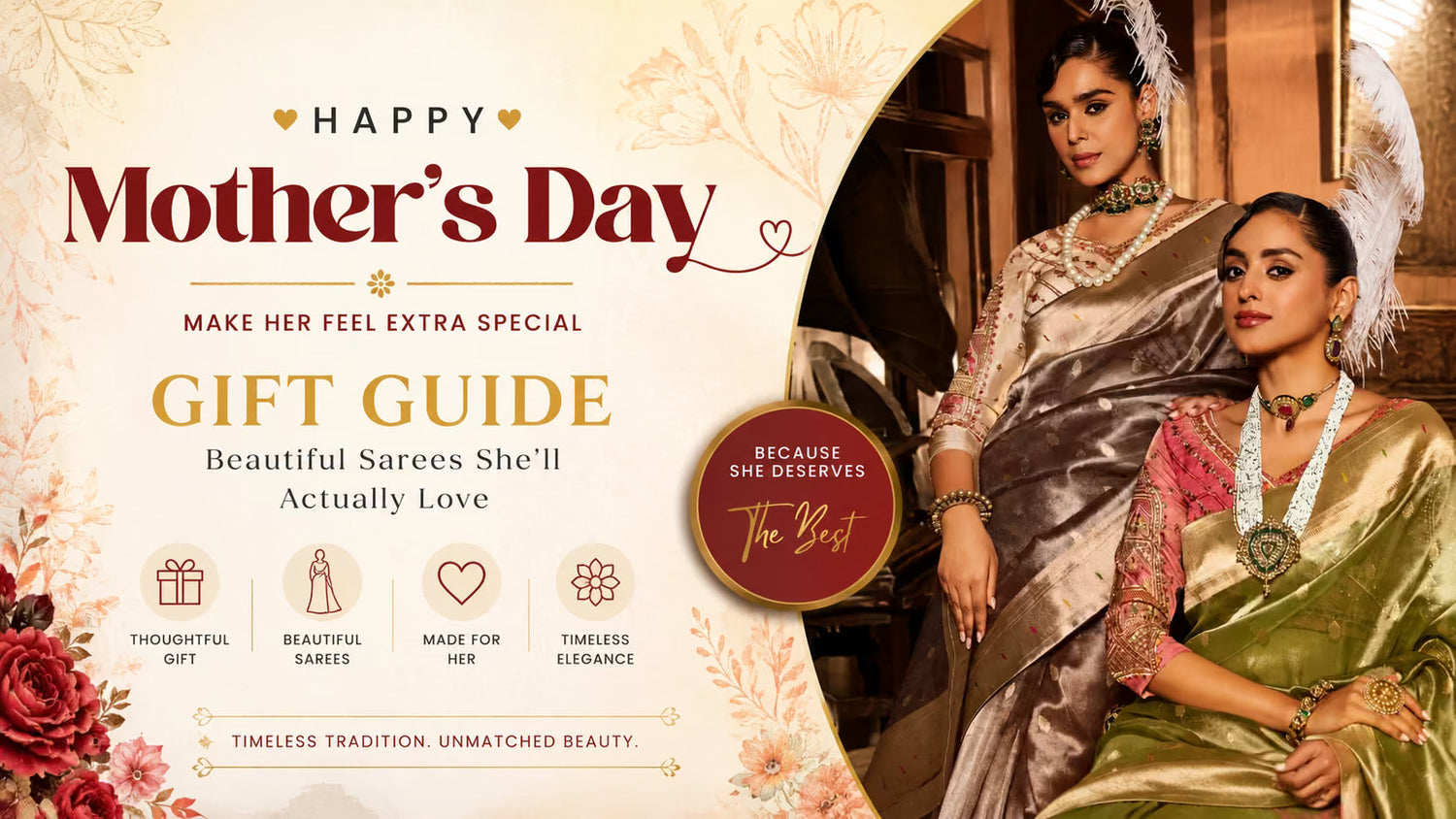Mother's Day Gift Guide Beautiful Sarees She'll Actually Love