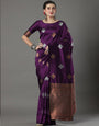 Scintilla Wine Soft Silk Saree With Engaging Blouse Piece