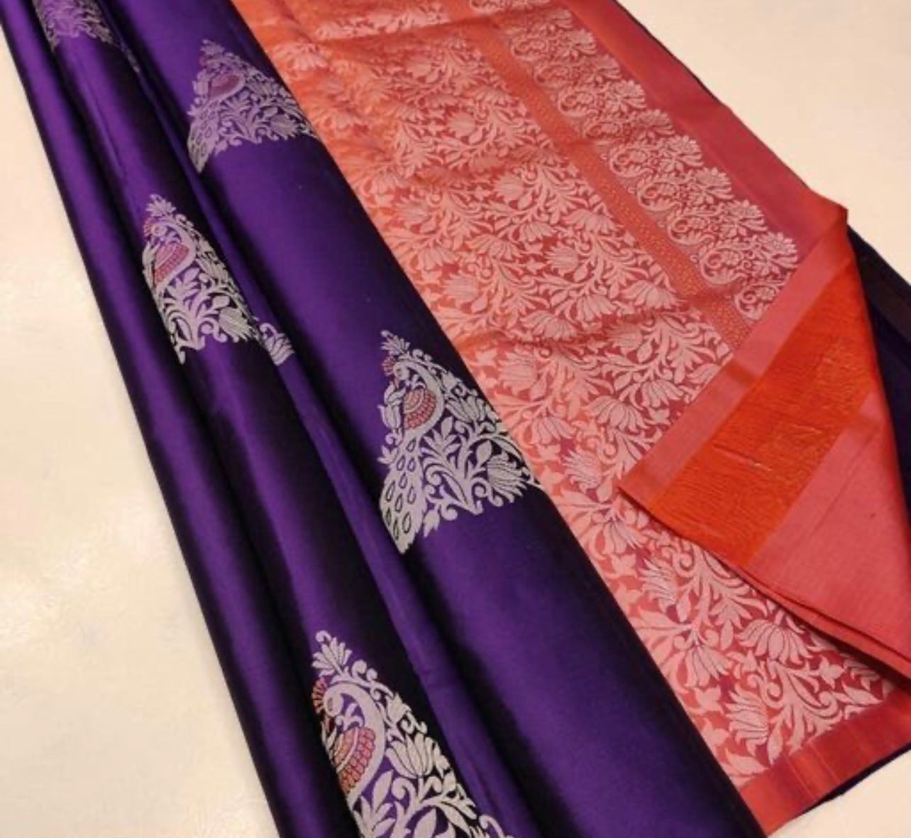 Tempting Purple Soft Silk Saree With Symmetrical Blouse Piece