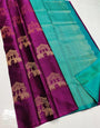 Nemesis Purple Soft Silk Saree With Vestigial Blouse Piece