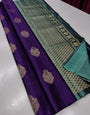 Unequalled Purple Soft Silk Saree With Tremendous Blouse Piece