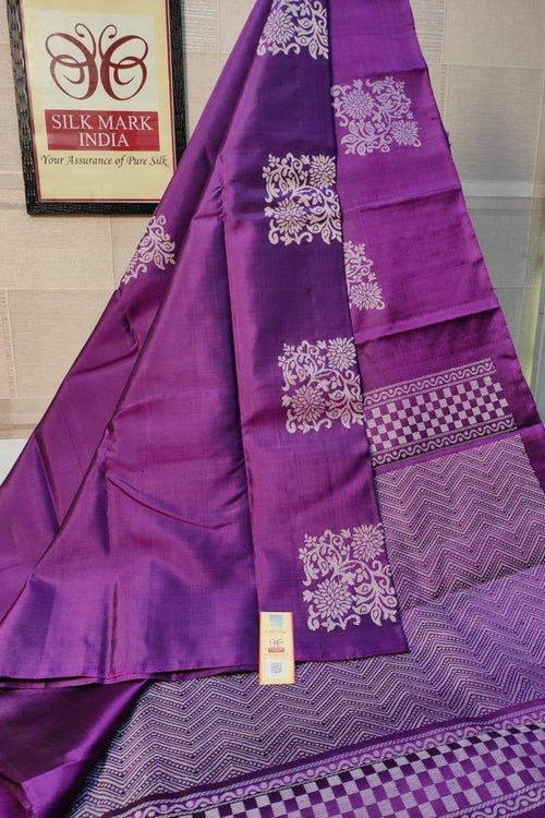 Load image into Gallery viewer, Designer Purple Soft Silk Saree With Captivating Blouse Piece
