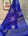 Adoring Royal Blue Soft Silk Saree With Efflorescence Blouse Piece