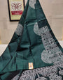 Panoply Rama Soft Silk Saree With Evanescent Blouse Piece