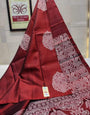 Desultory Red Soft Silk Saree With Dalliance Blouse Piece