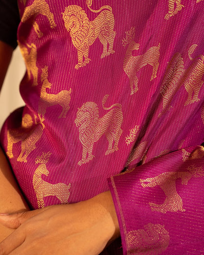 Excellent Dark Pink Soft Silk Saree With Luxuriant Blouse Piece