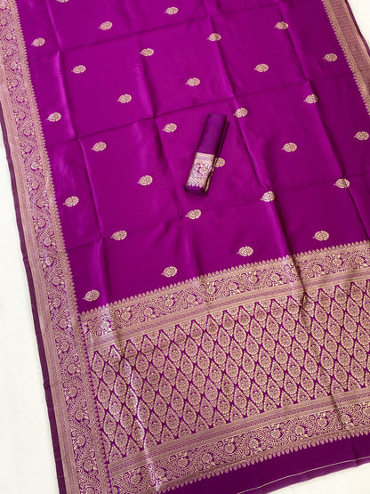 Improbable Wine Soft Silk Saree With Exceptional Blouse Piece