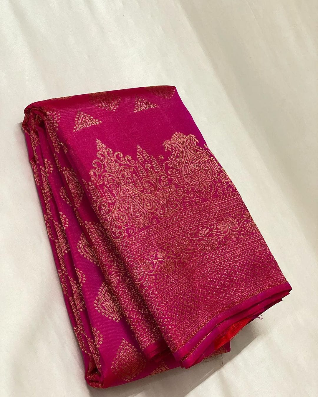 Marvellous Dark Pink Soft Silk Saree With Intricate Blouse Piece