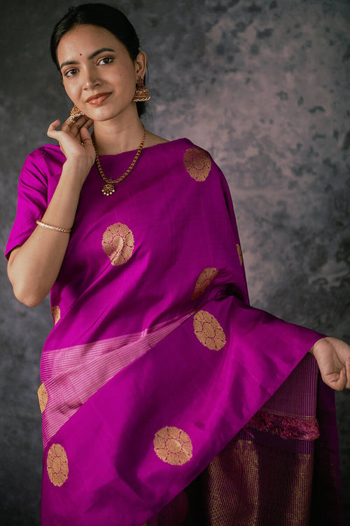 Load image into Gallery viewer, Designer Magenta Soft Silk Saree With Sensational Blouse Piece
