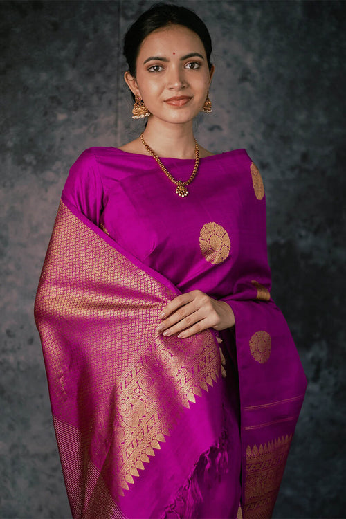 Load image into Gallery viewer, Designer Magenta Soft Silk Saree With Sensational Blouse Piece
