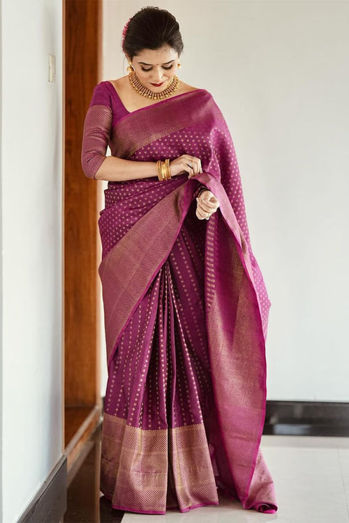 Load image into Gallery viewer, Improbable Purple Soft Silk Saree With Ravishing Blouse Piece
