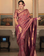 Pretty Purple Soft Silk Saree With Energetic  Blouse Piece