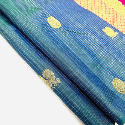 Groovy Blue Soft Silk Saree With Conflate Blouse Piece