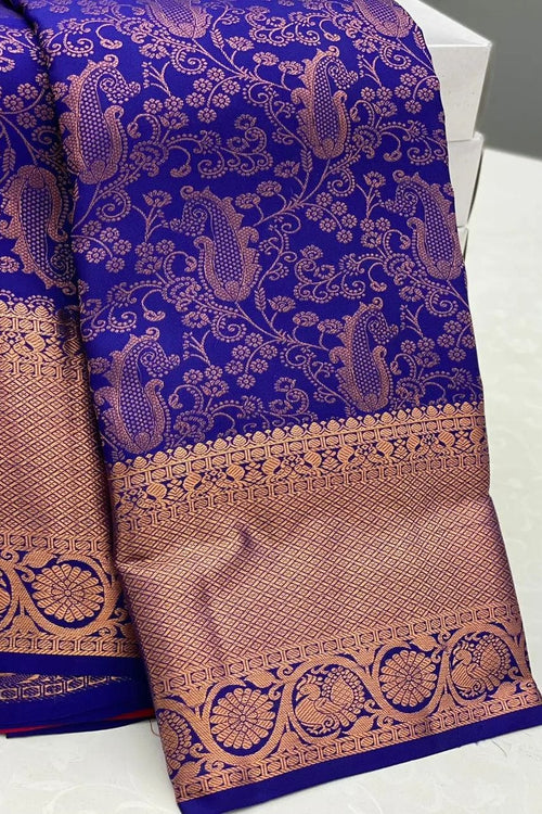 Load image into Gallery viewer, Splendorous Blue Soft Silk Saree With Tremendous Blouse Piece

