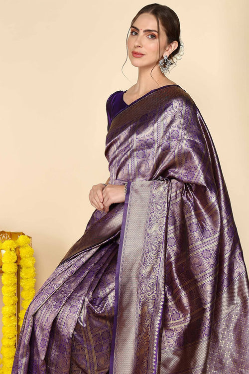 Load image into Gallery viewer, Flattering Royal Blue Soft Silk Saree With Impressive Blouse Piece
