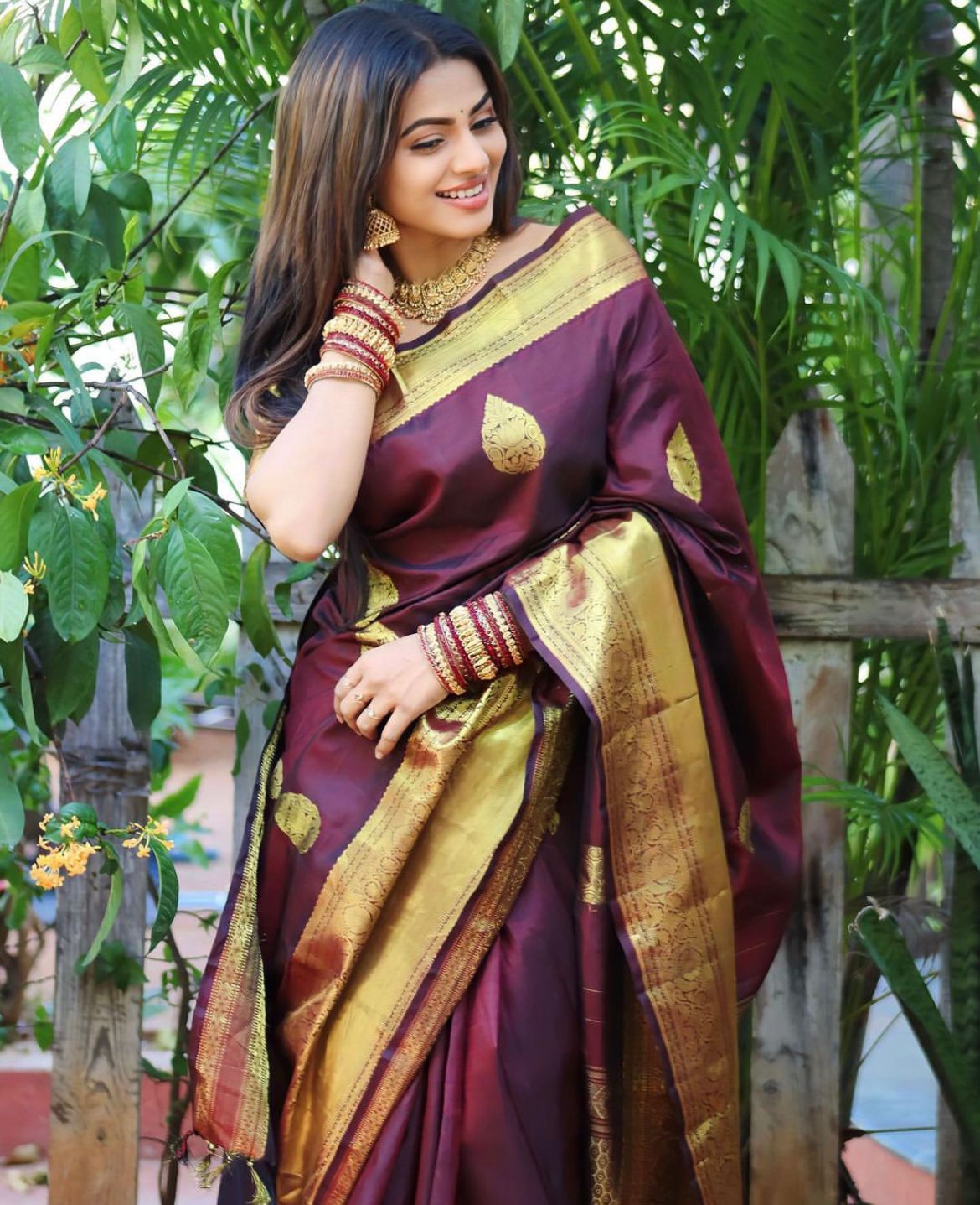 Amiable Wine Soft Silk Saree With Transcendent Blouse Piece