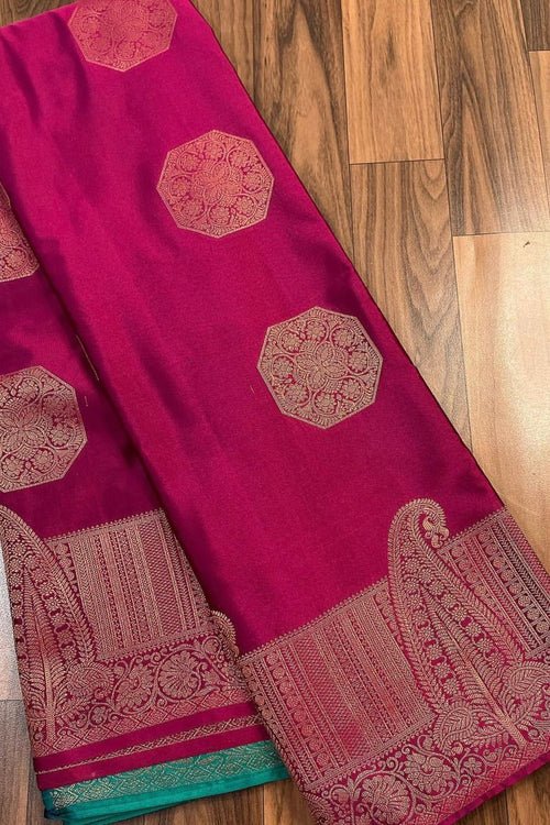 Load image into Gallery viewer, Extraordinary Dark Pink Soft Silk Saree With Lovely Blouse Piece
