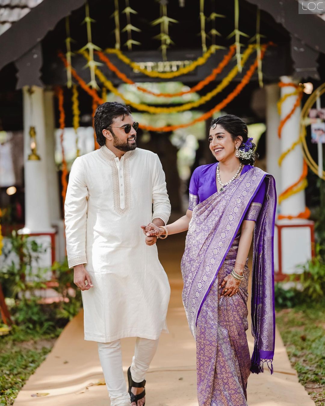 Dalliance Royal Blue Soft Silk Saree With Ephemeral Blouse Piece