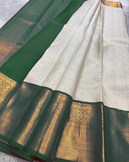 Susurrous Beige Soft Silk Saree With Jazzy Blouse Piece